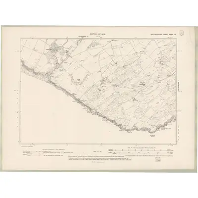 1906 Map of Wigtownshire Sheet XXXV.SE, 1909 Print