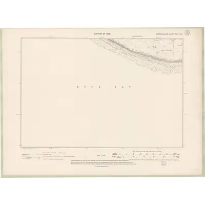 1906 Map of Wigtownshire Sheet XXXV.SW, 1909 Print