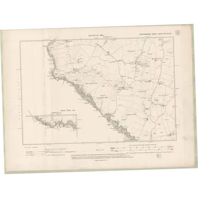 1906 Map of Wigtownshire Sheet XXXVII.NW & SW, 1909 Print