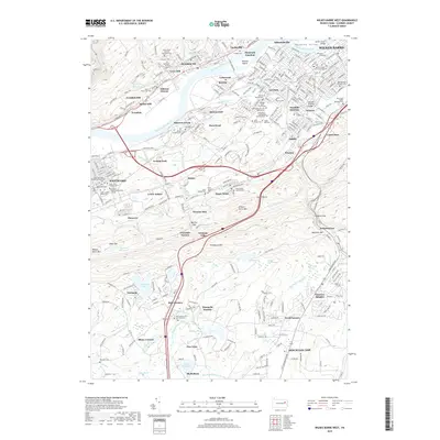 2019 Map of Wilkes-Barre West, 2019 Print