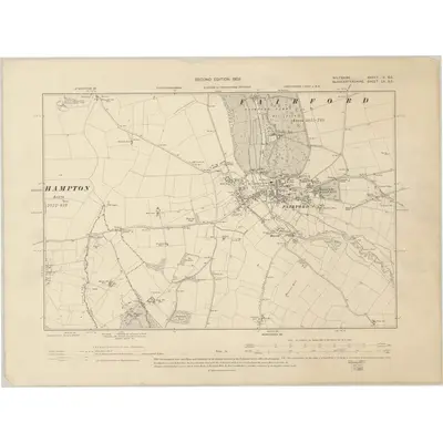 1898 Map of Wiltshire II.SE, 1903 Print