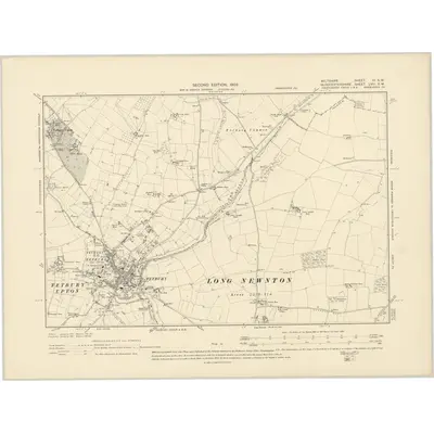1898 Map of Wiltshire III.SW, 1903 Print