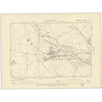 1898 Map of Wiltshire IV.NE, 1903 Print
