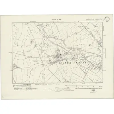 1920 Map of Wiltshire IV.NE, 1924 Print