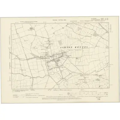 1898 Map of Wiltshire IV.SE, 1900 Print