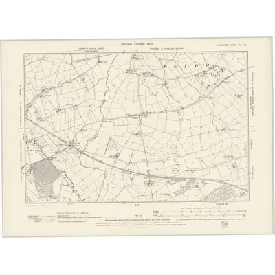 1898 Map of Wiltshire IX.NE, 1900 Print