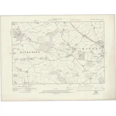 1921 Map of Wiltshire IX.NW, 1925 Print