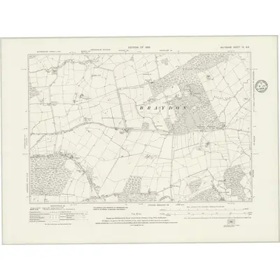 1921 Map of Wiltshire IX.SE, 1935 Print