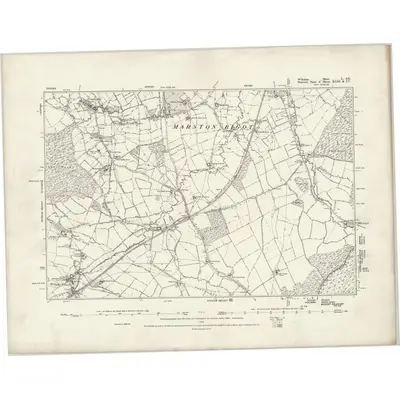 1884 Map of Wiltshire L.SE, 1889 Print