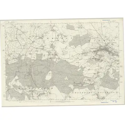 1884 Map of Wiltshire LI, 1890 Print