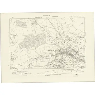 1922 Map of Wiltshire LI.NE, 1926 Print