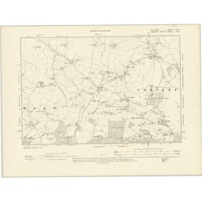 1899 Map of Wiltshire LI.NW, 1904 Print