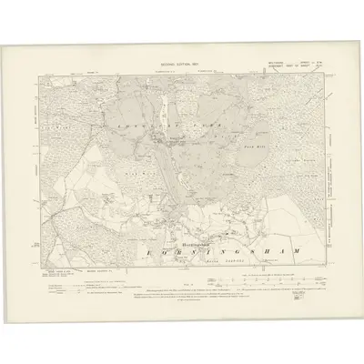 1899 Map of Wiltshire LI.SW, 1901 Print
