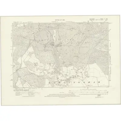 1923 Map of Wiltshire LI.SW, 1926 Print