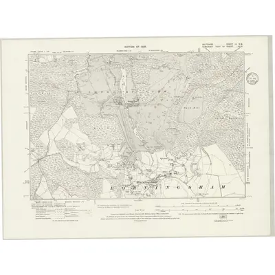 1923 Map of Wiltshire LI.SW, 1936 Print