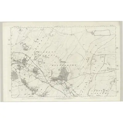 1886 Map of Wiltshire LII, 1889 Print