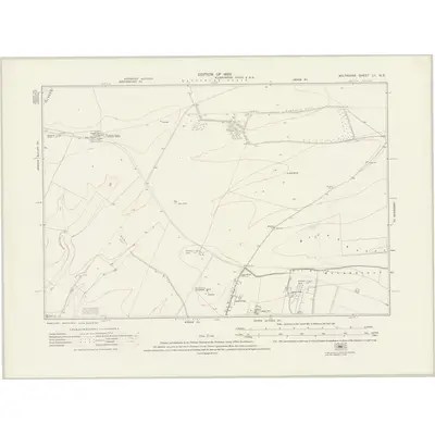 1922 Map of Wiltshire LII.NE, 1926 Print