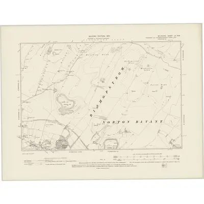 1899 Map of Wiltshire LII.NW, 1901 Print