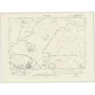 1923 Map of Wiltshire LII.NW, 1926 Print