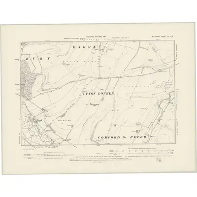 1899 Map of Wiltshire LII.SE, 1901 Print