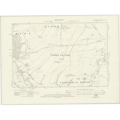 1923 Map of Wiltshire LII.SE, 1926 Print