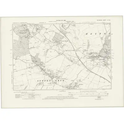 1923 Map of Wiltshire LII.SW, 1926 Print