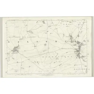 1877 Map of Wiltshire LIII, 1889 Print
