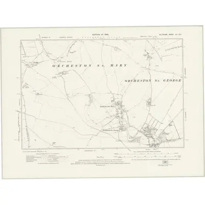 1923 Map of Wiltshire LIII.NE, 1926 Print