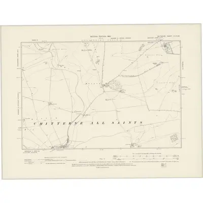 1899 Map of Wiltshire LIII.NW, 1901 Print