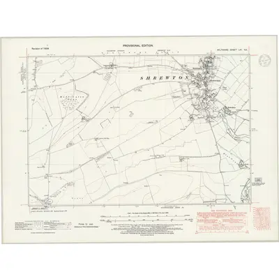 1939 Map of Wiltshire LIII.SE, 1947 Print