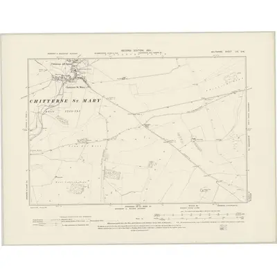 1899 Map of Wiltshire LIII.SW, 1901 Print