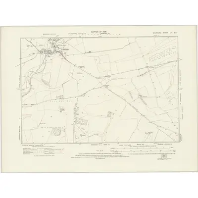 1923 Map of Wiltshire LIII.SW, 1926 Print