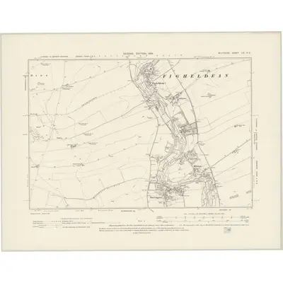 1899 Map of Wiltshire LIV.NE, 1901 Print