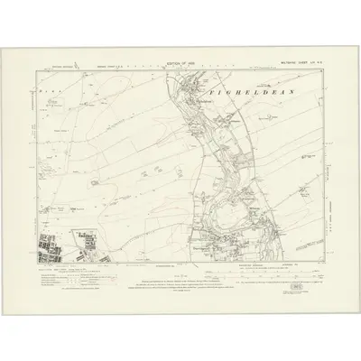 1922 Map of Wiltshire LIV.NE, 1926 Print