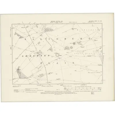 1899 Map of Wiltshire LIV.NW, 1901 Print