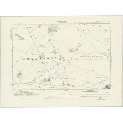 1922 Map of Wiltshire LIV.NW, 1926 Print