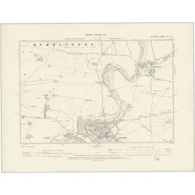 1899 Map of Wiltshire LIV.SE, 1901 Print