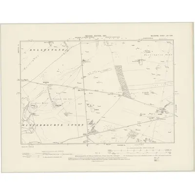 1899 Map of Wiltshire LIV.SW, 1901 Print