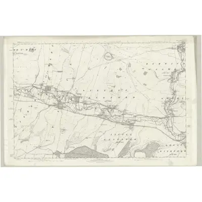 1886 Map of Wiltshire LIX, 1889 Print