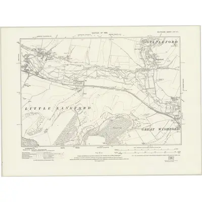 1923 Map of Wiltshire LIX.SE, 1926 Print