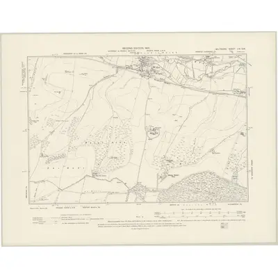 1899 Map of Wiltshire LIX.SW, 1901 Print