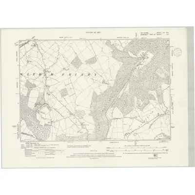 1923 Map of Wiltshire LVI.NE, 1938 Print