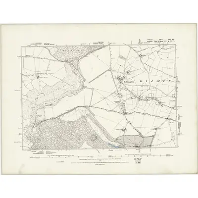 1884 Map of Wiltshire LVI.SE, 1889 Print