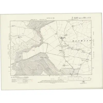 1923 Map of Wiltshire LVI.SE, 1926 Print