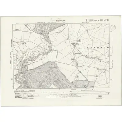 1923 Map of Wiltshire LVI.SE, 1938 Print