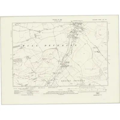 1923 Map of Wiltshire LVII.NE, 1926 Print