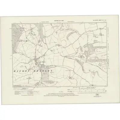 1923 Map of Wiltshire LVII.NW, 1926 Print