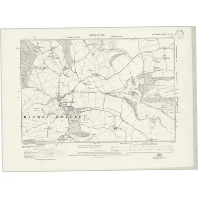 1923 Map of Wiltshire LVII.NW, 1933 Print