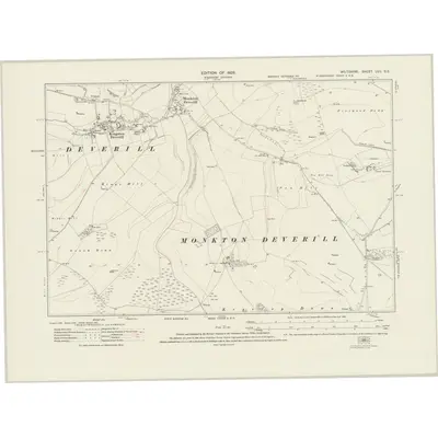 1923 Map of Wiltshire LVII.SE, 1926 Print