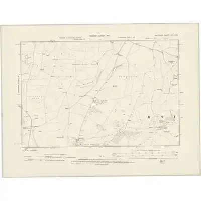 1899 Map of Wiltshire LVIII.NW, 1901 Print
